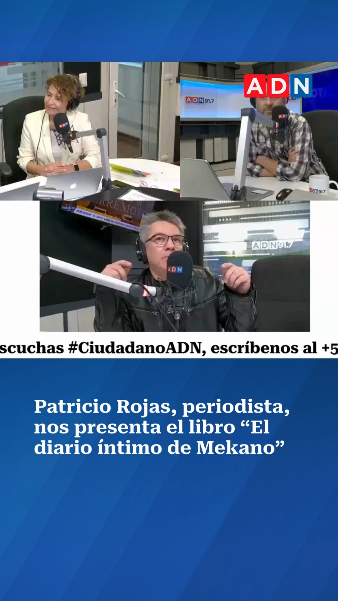 Patricio Rojas, autor de “El diario íntimo de Mekano”